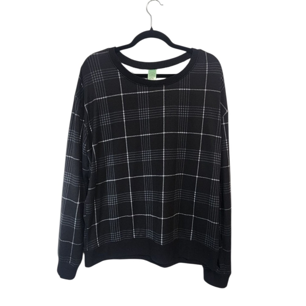 Honey Dew Intimates XXL Black Plaid Long Sleeve pj set